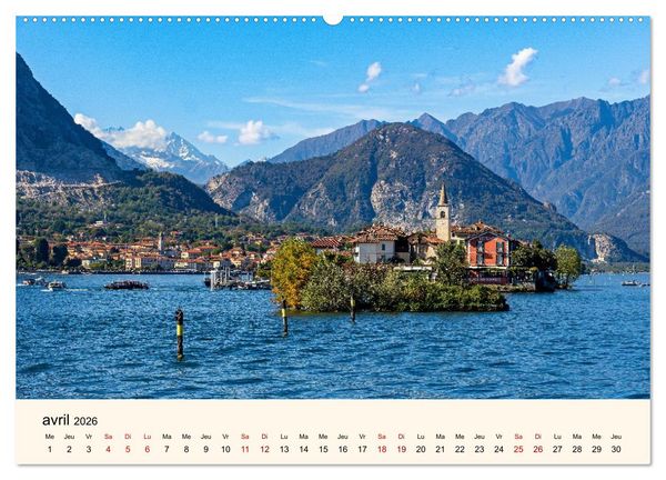 Produktbild: Coup d'&oelig;il sur le Lac Majeur (Calendrier mural 2026 DIN A2 vertical) calendrier de bureau