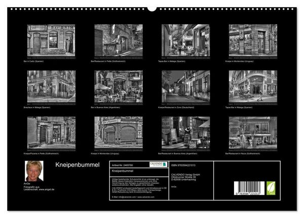 Produktbild: Kneipenbummel (hochwertiger Premium Wandkalender 2027 DIN A2 quer), Kunstdruck in Hochglanz