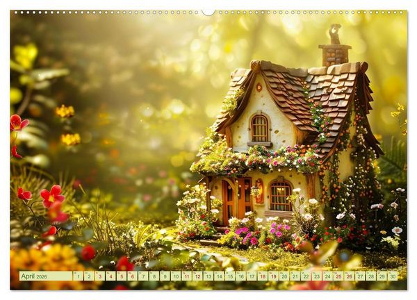 Produktbild: Das kleine H&auml;uschen im Wald (Wandkalender 2026 DIN A2 quer), CALVENDO Monatskalender