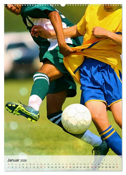 Produktbild: Fu&szlig;ballfieber extrem (hochwertiger Premium Wandkalender 2026 DIN A2 hoch), Kunstdruck in Hochglanz