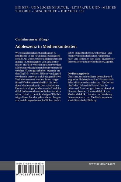 Produktbild: Adoleszenz in Medienkontexten