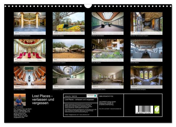 Produktbild: Lost Places - verlassen und vergessen (Wandkalender 2026 DIN A3 quer), CALVENDO Monatskalender