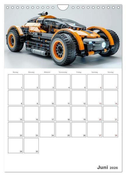 Produktbild: Gesteckte coole Flitzer (Wandkalender 2026 DIN A4 hoch), CALVENDO Monatskalender