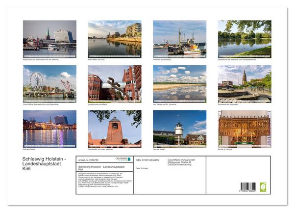 Produktbild: Schleswig Holstein - Landeshauptstadt Kiel (Wandkalender 2026 DIN A2 quer), CALVENDO Monatskalender