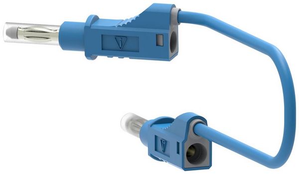 Produktbild: Electro PJP 2217/600V-CD1-50Bl Messleitung Bananenstecker Bananenstecker 0.50m Blau 1St.