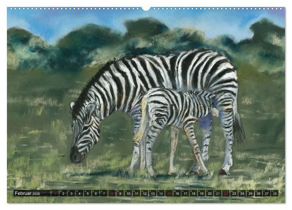 Produktbild: Afrika in Pastellgem&auml;lden (hochwertiger Premium Wandkalender 2026 DIN A2 quer), Kunstdruck in Hochglanz
