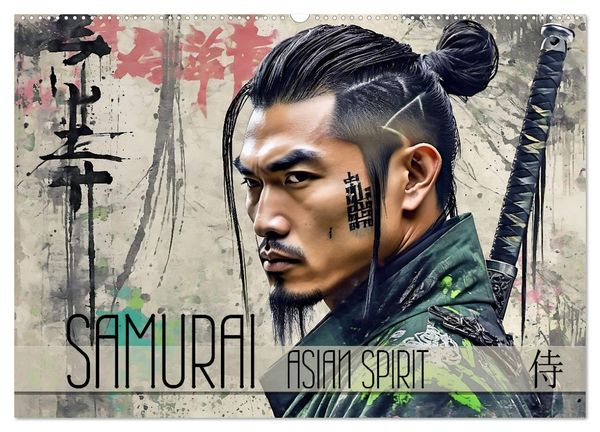 Samurai - Asian Spirit (Wandkalender 2026 DIN A2 quer), CALVENDO Monatskalender