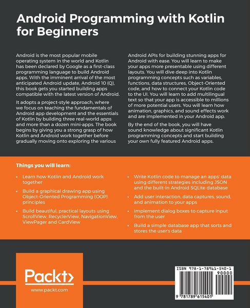 Produktbild: Android Programming with Kotlin for Beginners