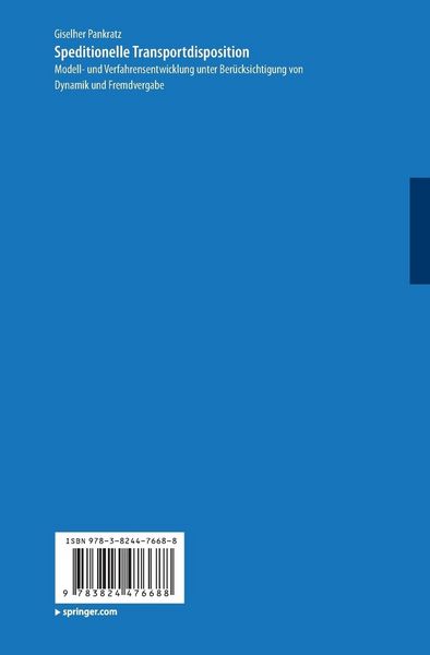 Produktbild: Speditionelle Transportdisposition