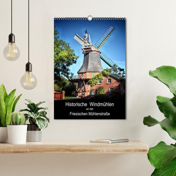 Produktbild: Historische Windm&uuml;hlen an der Friesischen M&uuml;hlenstra&szlig;e / CH-Version / Planer (Wandkalender 2026 DIN A3 hoch), CALVENDO Monatskalender