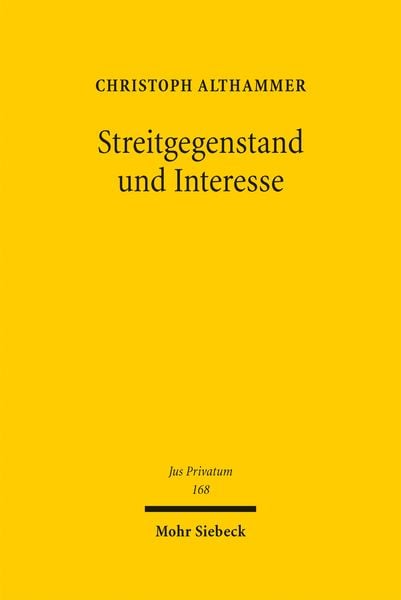 Produktbild: Streitgegenstand und Interesse