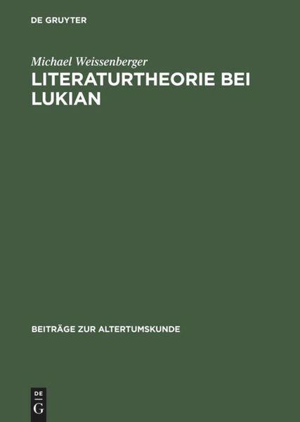 Produktbild: Literaturtheorie bei Lukian