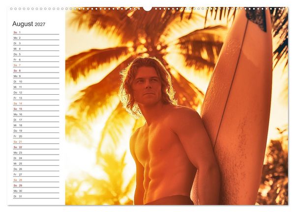 Produktbild: Hot Beach Boys (Wandkalender 2027 DIN A2 quer), CALVENDO Monatskalender