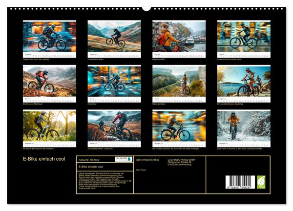 Produktbild: E-Bike einfach cool (hochwertiger Premium Wandkalender 2026 DIN A2 quer), Kunstdruck in Hochglanz