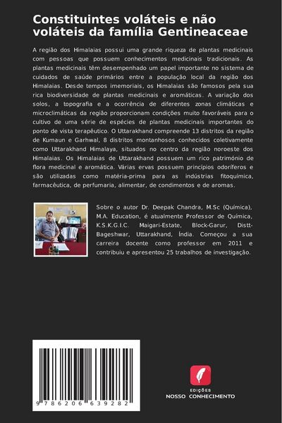 Produktbild: Constituintes vol&aacute;teis e n&atilde;o vol&aacute;teis da fam&iacute;lia Gentineaceae