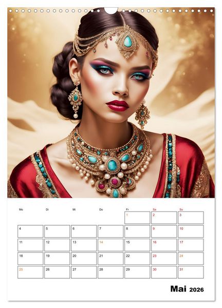 Produktbild: W&uuml;stenk&ouml;niginnen (Wandkalender 2026 DIN A3 hoch), CALVENDO Monatskalender