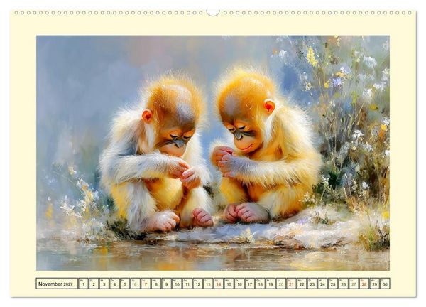 Produktbild: Orang-Utans. Verspielt und voller Lebensfreude (hochwertiger Premium Wandkalender 2027 DIN A2 quer), Kunstdruck in Hochglanz