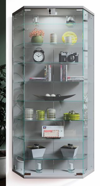 Produktbild: Wandvitrine H&auml;ngevitrine Glasvitrine Benila XL