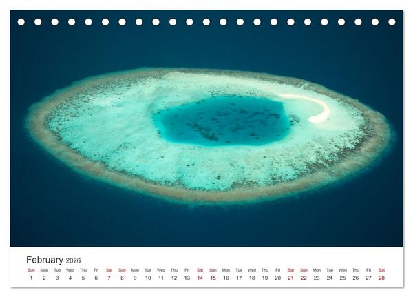 Produktbild: Maldives from above (Desk Calendar 2026 DIN A5 landscape), CALVENDO 12 Month DeskCalendar