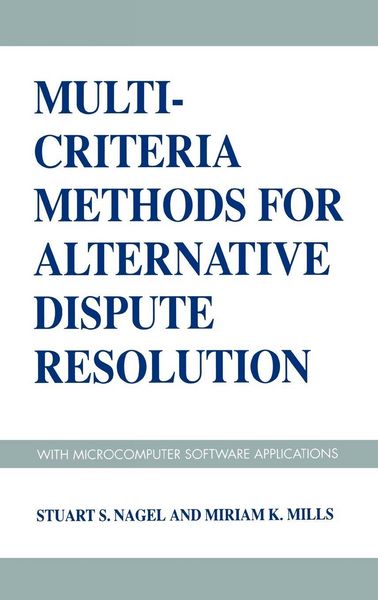 Produktbild: Multi-Criteria Methods for Alternative Dispute Resolution