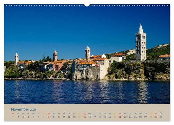 Produktbild: Kroatische Inseln - Mit dem Motorsegler unterwegs in der Kvarner Bucht (Wandkalender 2026 DIN A2 quer), CALVENDO Monatskalender