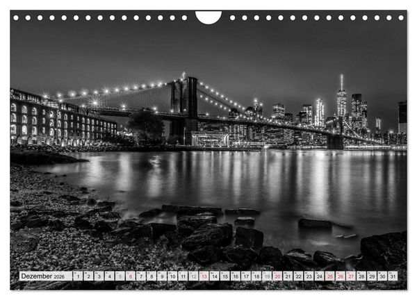 Produktbild: BROOKLYN BRIDGE Das Wahrzeichen von New York City (Wandkalender 2026 DIN A4 quer), CALVENDO Monatskalender
