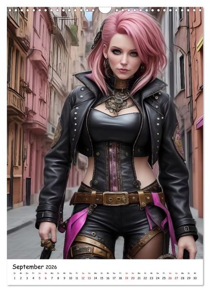 Produktbild: Steam-Punk-Girls - Eine charmante und sympathische Subkultur (Wandkalender 2026 DIN A3 hoch), CALVENDO Monatskalender