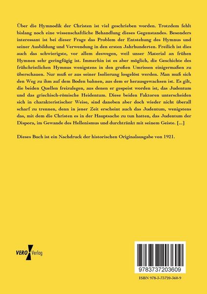 Produktbild: Die christliche Hymnodik bis zu Klemens von Alexandreia