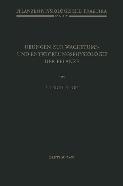 Produktbild: &Uuml;bungen zur Wachstums- und Entwicklungsphysiologie der Pflanze