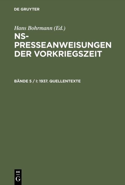 Produktbild: 1937. Quellentexte