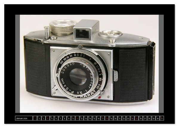 Produktbild: AGFA KAMERA OLDIES Klassische Kameras von 1926 - 1974 (Tischkalender 2026 DIN A5 quer), CALVENDO Monatskalender