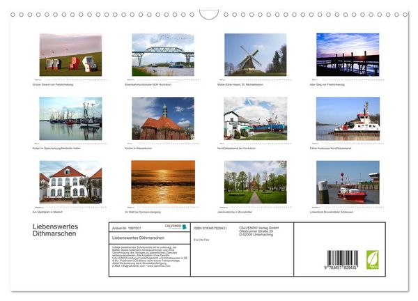 Produktbild: Liebenswertes Dithmarschen (Wandkalender 2026 DIN A3 quer), CALVENDO Monatskalender