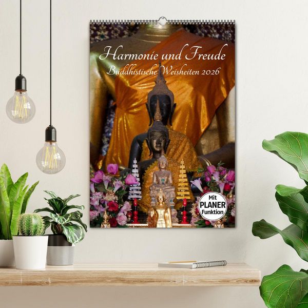 Produktbild: Harmonie und Freude Buddhistische Weisheiten 2026 (Wandkalender 2026 DIN A2 hoch), CALVENDO Monatskalender