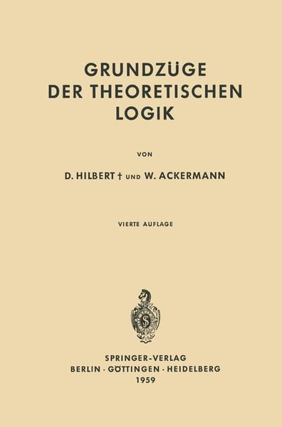 Produktbild: Grundz&uuml;ge der Theoretischen Logik