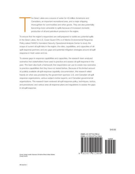 Produktbild: Great Lakes Oil Spill Response Capabilities Evaluation