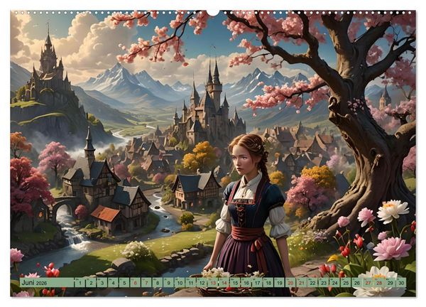 Produktbild: Mittelalterliche St&auml;dte und Burgen (Wandkalender 2026 DIN A2 quer), CALVENDO Monatskalender