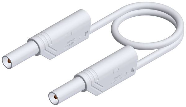 Hirschmann Test & Measurement MLS WS 100/2,5 Sicherheits-Messleitung Lamellenstecker 4 mm Lamellenstecker 4 mm 1.00 m Weiß 1 St.