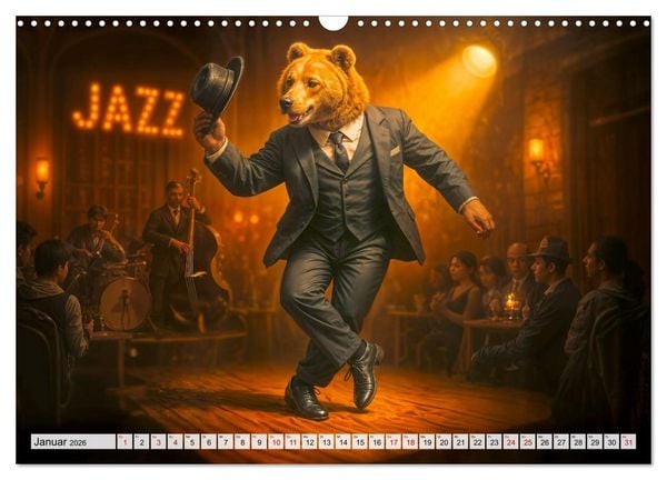 Produktbild: Tierische Redewendungen - Ein Kalender voller Spr&uuml;che und Sprachbilder (Wandkalender 2026 DIN A3 quer), CALVENDO Monatskalender