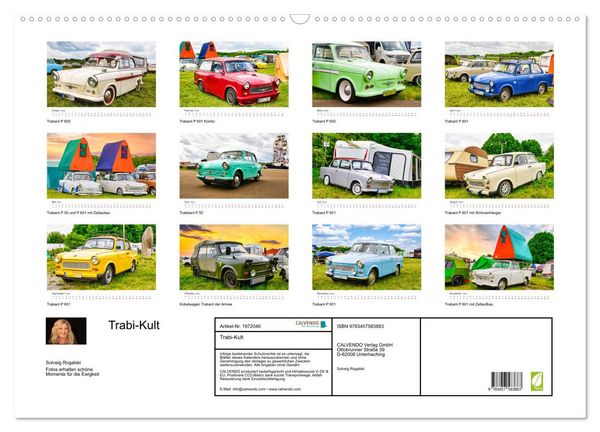 Produktbild: Trabi-Kult (Wandkalender 2026 DIN A2 quer), CALVENDO Monatskalender