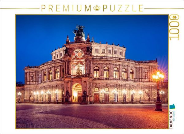 Produktbild: CALVENDO Puzzle Semperoper in Dresden | 1000 Teile Lege-Gr&ouml;&szlig;e 64x48cm Foto-Puzzle f&uuml;r gl&uuml;ckliche Stunden