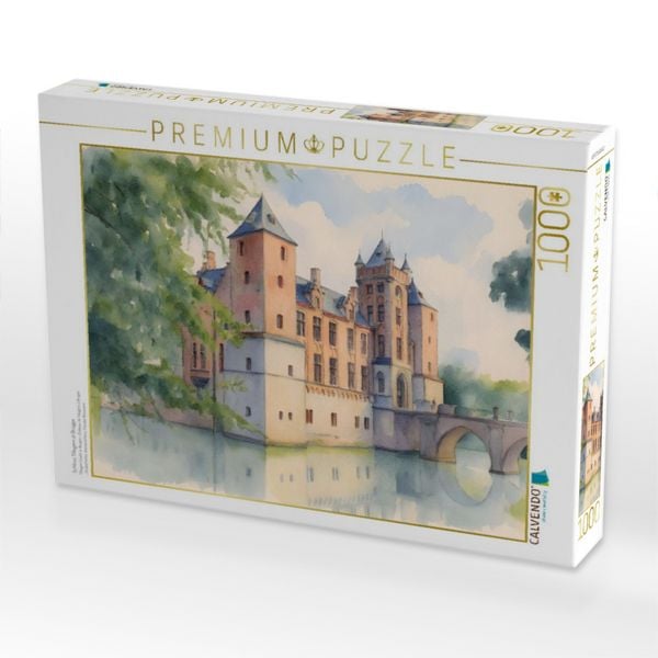 Produktbild: CALVENDO Puzzle Schloss Tillegem in Br&uuml;gge | 1000 Teile Lege-Gr&ouml;&szlig;e 64x48cm Foto-Puzzle f&uuml;r gl&uuml;ckliche Stunden