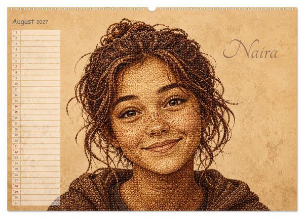 Produktbild: Kaffeetypen - Charakterk&ouml;pfe aus Bohnen (hochwertiger Premium Wandkalender 2027 DIN A2 quer), Kunstdruck in Hochglanz
