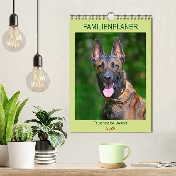 Produktbild: Familienplaner Tausendsassa Malinois (Wandkalender 2026 DIN A4 hoch), CALVENDO Monatskalender