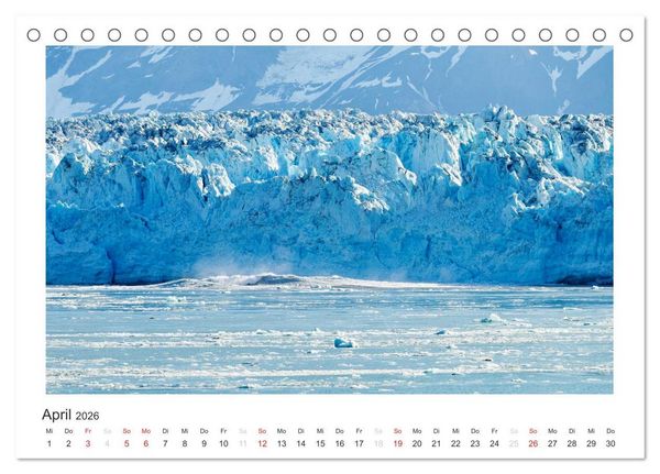 Produktbild: ALASKA Gletscher EIS (Tischkalender 2026 DIN A5 quer), CALVENDO Monatskalender