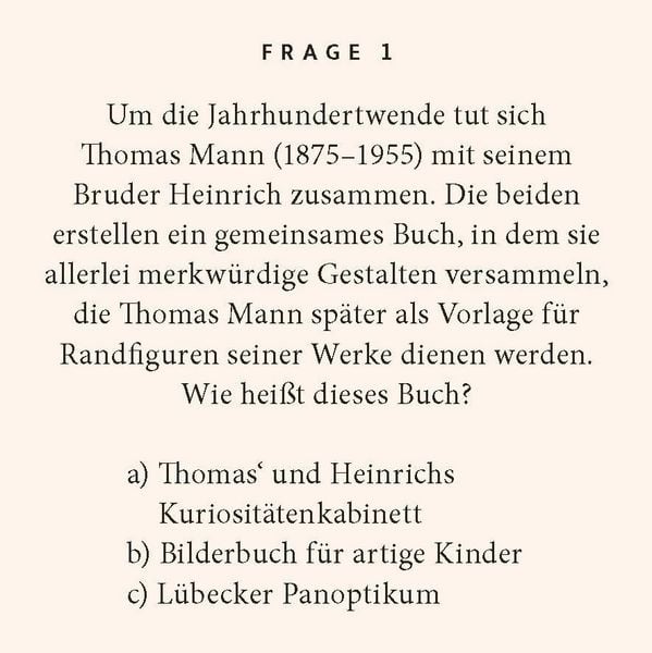 Produktbild: Thomas Mann-Quiz