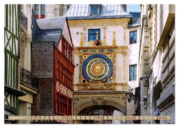 Produktbild: St&auml;dtejuwelen Nordfrankreichs. Architektur, Kunst und Flair vom Elsass zur Normandie (Tischkalender 2026 DIN A5 quer), CALVENDO Monatskalender