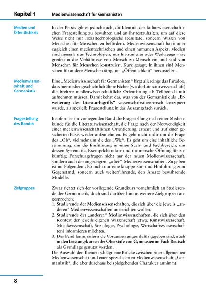 Produktbild: Uni-Wissen Germanistik/GK Medienwissenschaften