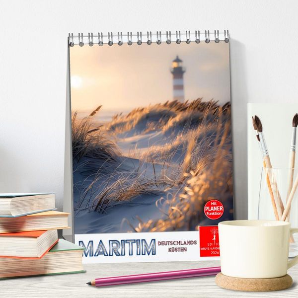 Produktbild: Maritim, Deutschlands K&uuml;sten (Tischkalender 2026 DIN A5 hoch), CALVENDO Monatskalender