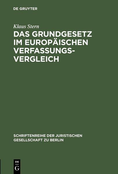 Produktbild: Das Grundgesetz im europ&auml;ischen Verfassungsvergleich