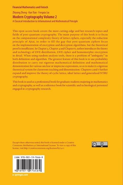Produktbild: Modern Cryptography Volume 2